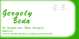 gergely beda business card