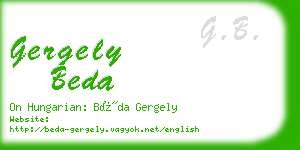 gergely beda business card